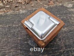 WW2 German Original Ashtray Cromargan from the German bunker relic