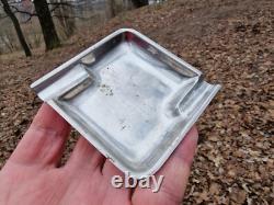WW2 German Original Ashtray Cromargan from the German bunker relic