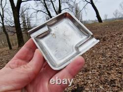 WW2 German Original Ashtray Cromargan from the German bunker relic