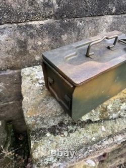 WW2 German Original BSW 1938 camouflage MG34 MG42 Camo Tool Box Kiste Wehrmacht