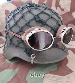 WW2 German Original Mountain Troops Gebirgsjäger Tinted Aluminium Frame Goggles