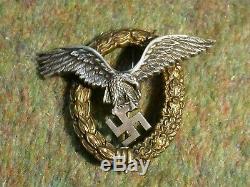WW2 German Pilot/Observers badge maker marked C E Juncker