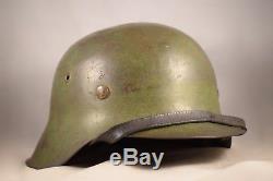 WW2 German SD Heer M42 Helmet Original Camouflage Untouched