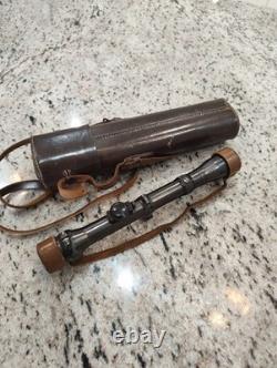 WW2 German SS 1st Panzer Div Gerard Sniper Sope with ZF39 Leather Case & Caps