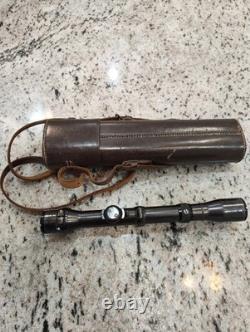 WW2 German SS 1st Panzer Div Gerard Sniper Sope with ZF39 Leather Case & Caps