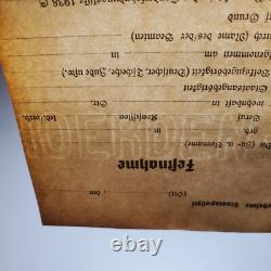 WW2 German Secret Police small printed Ticket arrest paperwork blank Original