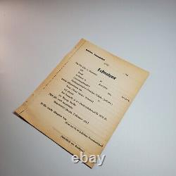 WW2 German Secret Police small printed Ticket arrest paperwork blank Original