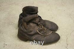 WW2 German Soldiers Original Marching Boots Iron Lowboots Leather Foot Jackboot