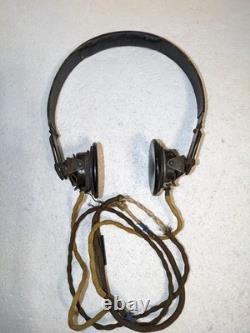 WW2 German Tanker Radio Headphones Dfh.b Luftwaffe Wehrmacht Panzer Vintage Head