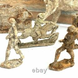 WW2 German Toys Metal Soldiers Animals Uboat German Relics