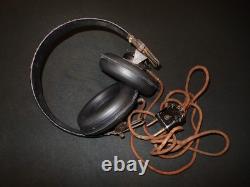 WW2 German Wehrmacht Dfh. A Kopfhörer PANZER HEADSET 1943 #8 VERY NICE