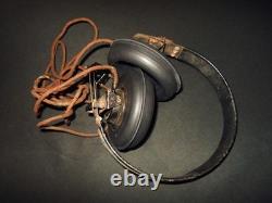 WW2 German Wehrmacht Dfh. A Kopfhörer PANZER HEADSET 1943 #8 VERY NICE