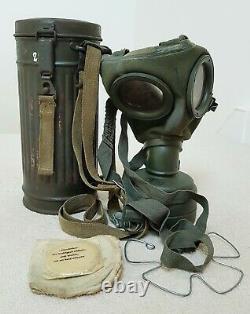 WW2 German Wehrmacht Gas Mask set with all straps and accessories 100% Original