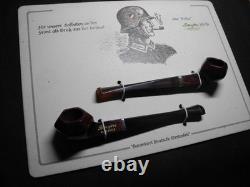 WW2 German Wehrmacht Heer smoking pipes X2 & card VERY RARE WW2 German Wehrmacht Heer smoking pipes X2 & card VERY RARE