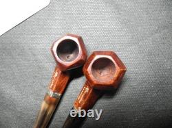 WW2 German Wehrmacht Heer smoking pipes X2 & card VERY RARE