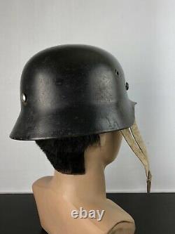 WW2 German Wehrmacht M40 Bell Helmet Stamped SE64, 8204 Original Lining