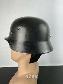 WW2 German Wehrmacht M40 Bell Helmet Stamped SE64, 8204 Original Lining