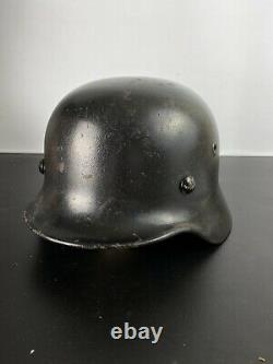 WW2 German Wehrmacht M40 Bell Helmet Stamped SE64, 8204 Original Lining