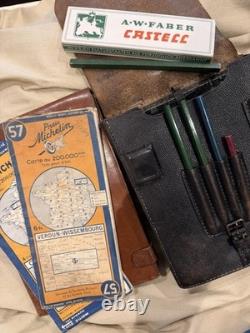WW2 German- Wehrmacht Map Case And Content Original. Super Rare
