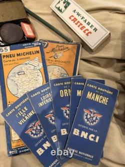 WW2 German- Wehrmacht Map Case And Content Original. Super Rare