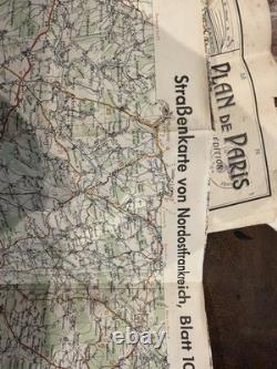 WW2 German- Wehrmacht Map Case And Content Original. Super Rare