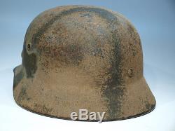 WW2 German camo helmet M40 Wehrmacht Camouflage 3 tone Normandy camo ORIGINAL