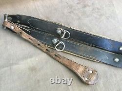 WW2 German leather Y-belt austrian made by stolla wien. KOPPELTRAGEGESTELL