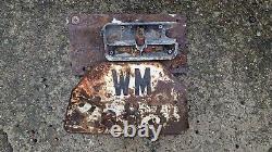 WW2 German license plate and bracket + headlight