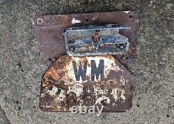 WW2 German license plate and bracket + headlight