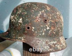 WW2. German original helmet of a Wehrmacht soldier. WWII. WW2