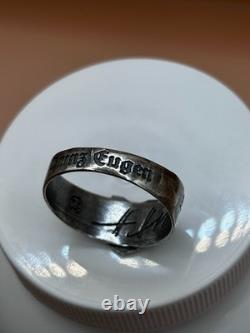 WW2. German silver ring. W