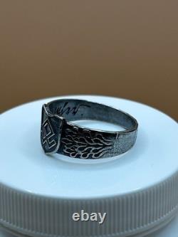 WW2. German silver ring. W