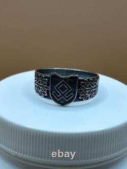 WW2. German silver ring. W