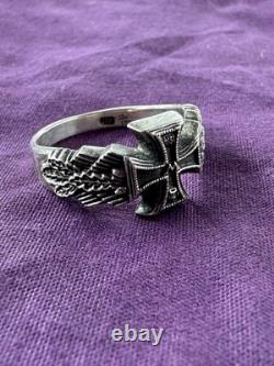 WW2. German silver ring. WW2