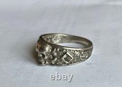 WW2. German silver ring. WW2