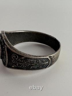 WW2. German silver ring. WW2