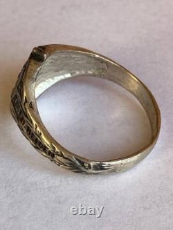 WW2. German silver ring. WW2