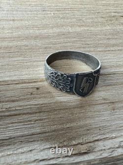 WW2. German silver ring. WW2