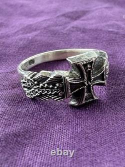 WW2. German silver ring. WW2