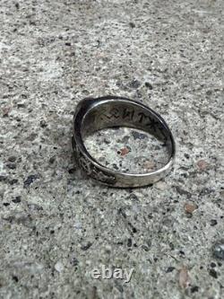 WW2. German silver ring. WW2
