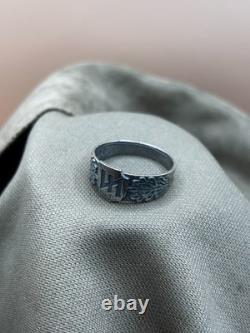 WW2. German silver ring. WW2