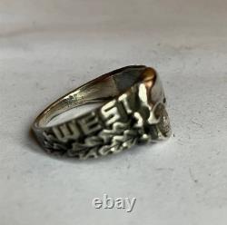 WW2. German silver ring. WW2
