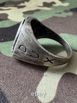 WW2. German silver ring. WW2