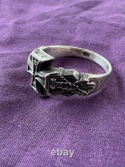WW2. German silver ring. WW2