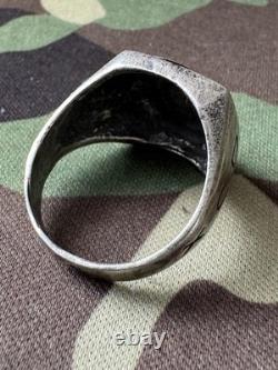 WW2. German silver ring. WW2