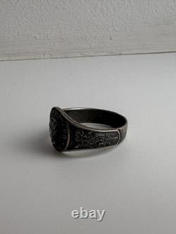 WW2. German silver ring. WW2
