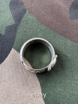 WW2. German silver ring. WW2