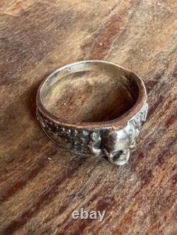 WW2. German silver ring. WW2
