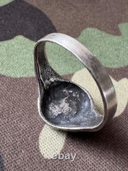 WW2. German silver ring. WW2