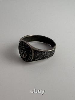 WW2. German silver ring. WW2